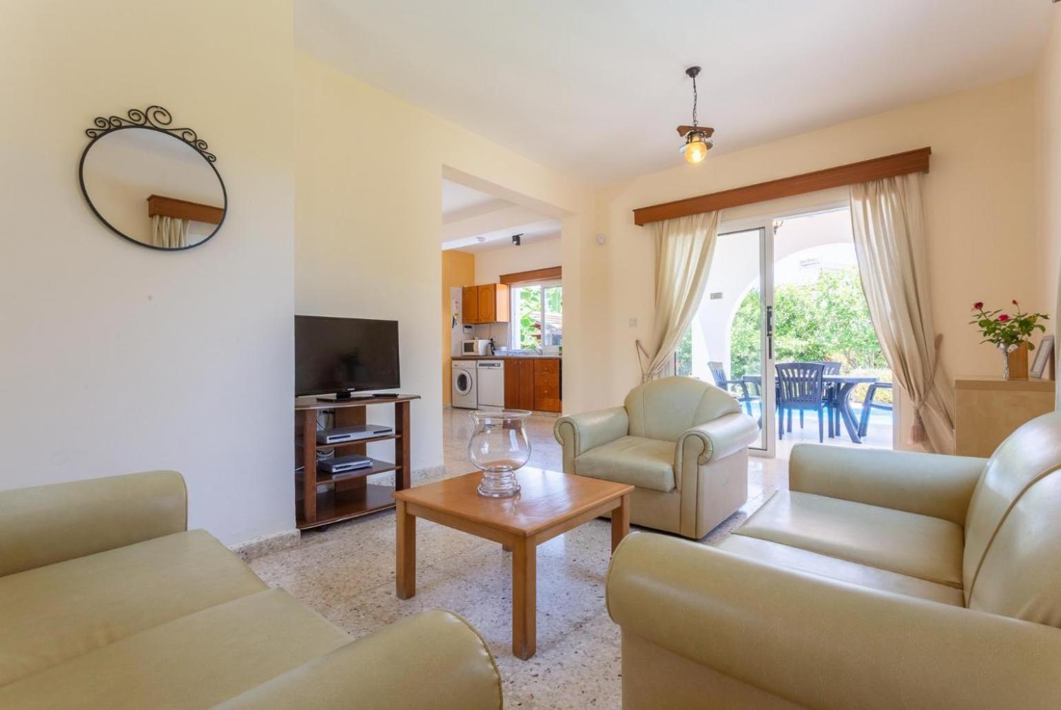 Sun Beach Villa Thio Полис Экстерьер фото