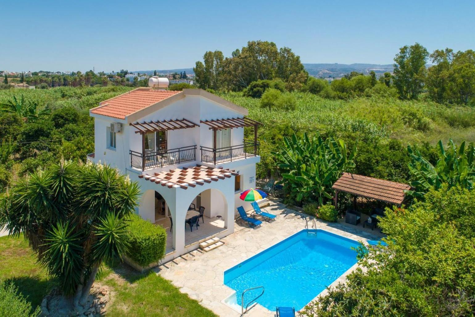 Sun Beach Villa Thio Полис Экстерьер фото